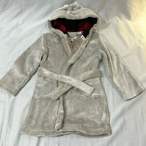 Canadiana - plush hooded robe. Size 3T